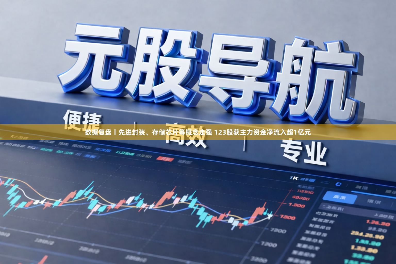 数据复盘丨先进封装、存储芯片等概念走强 123股获主力资金净流入超1亿元
